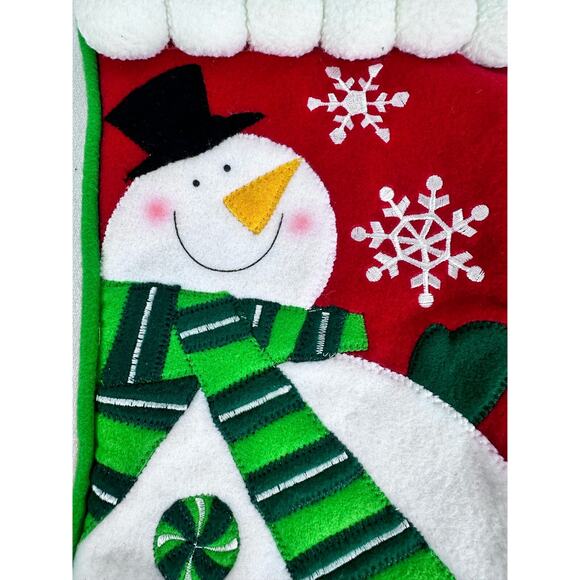 Velvet and Felt Christmas Stockings-Set of 2- Snowman & Christmas Candy!! - Picture 3 of 9